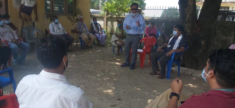 खजुरा गाउँपालिका ७ मा प्रसुती गृह शिलान्यास