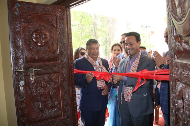 प्रशासनिक भवनको उद्घाटन सगै ९ औ राष्ट्रिय प्रतियोगिताको तयारीमा जुट्न मन्त्री महेश्वर गहतराज (अथक) निर्देशन