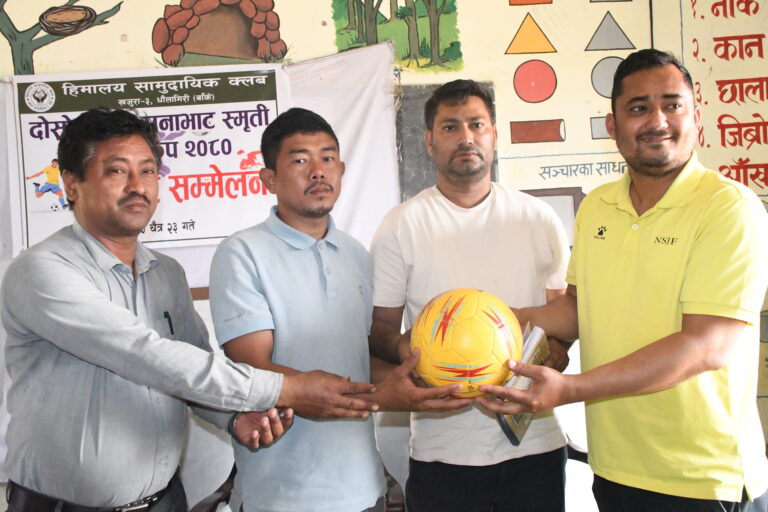 शनिवारदेखि खजुराको धौलागिरीमा दोश्रो डम्बर रानाभाटको स्मृतिमा फुटवल प्रतियोगिता हुँदै
