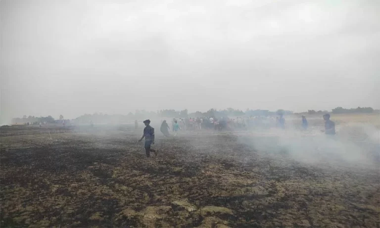 बाँकेको जानकीमा किसानको २५ क्विन्टल गहुँ जल्यो