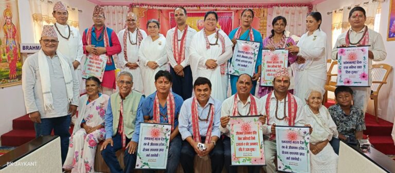 ब्रह्माकुमारीमा साहित्य प्रतिष्ठानको स्वागत सम्मान