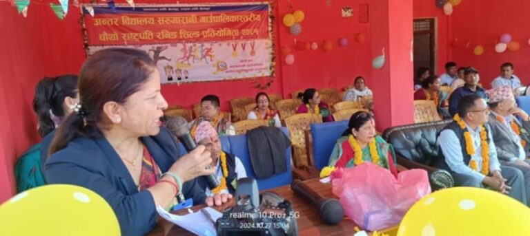 सरुमारानी गाउँपालिकामा रनिङसिल्ड सुरु