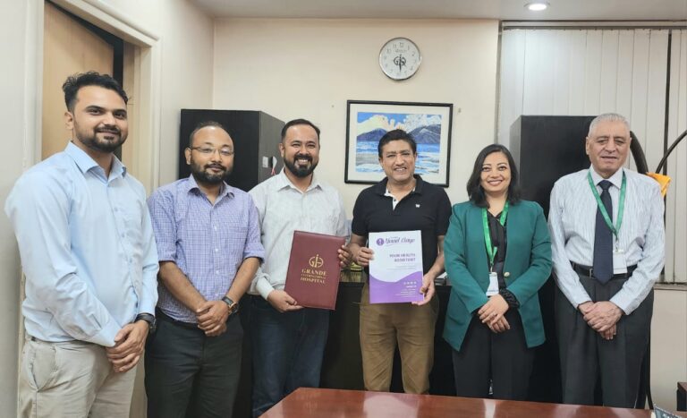 डिजिटल स्वास्थ्य सेवा आदान प्रदान गर्न ग्राण्डी अन्तर्राष्ट्रिय अस्पताल र हेल्थ याद आयो वीच सम्झौता
