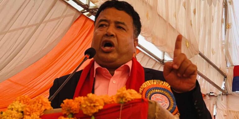 दाङमा गर्जिए महेश बस्नेत : ओलीकै नेतृत्वमा देश र पार्टी बलियो हुन्छ