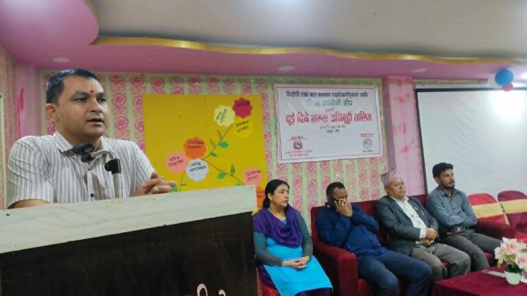 खजुरा ३ मा जिवन उपयोगी शिप तालिम शुरु