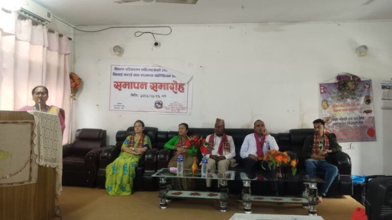 विपन्न महिलालाई निःशुल्क सिलाइ–कटाइ तालिम सम्पन्न